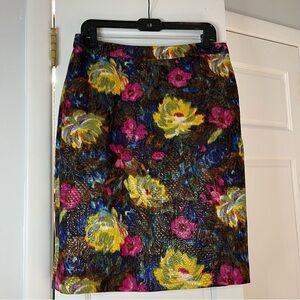 J. Crew Collection Gold Pink Pencil Skirt Cocktail